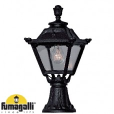 Φωτιστικό Κολωνάκι με ντουί E27 47cm Ρητίνης Μαύρο IP55 Fumagalli Golia